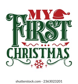 my first christmas, Christmas SVG design Template, Christmas SVG Design, Christmas SVG Bundle.