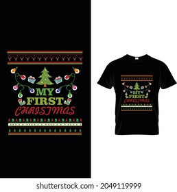 My First Christmas tshirt design new