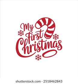 My first Christmas Typography text vector design.