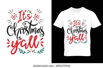 My first Christmas vector illustration. Calligraphy postcard or poster graphic design element. Hand written sign.