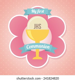 My First Communion Design Vector Illustration Stock Vector (royalty 