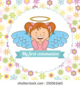 my first communion design, vector illustration eps10 graphic 