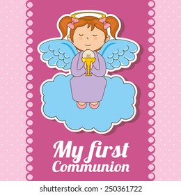 my first communion design, vector illustration eps10 graphic 
