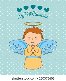 my first communion design, vector illustration eps10 graphic 