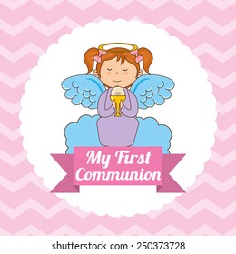 my first communion design, vector illustration eps10 graphic 