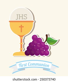my first communion design, vector illustration eps10 graphic 