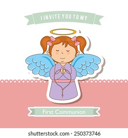 my first communion design, vector illustration eps10 graphic 