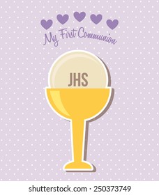 my first communion design, vector illustration eps10 graphic 