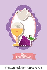 my first communion design, vector illustration eps10 graphic 