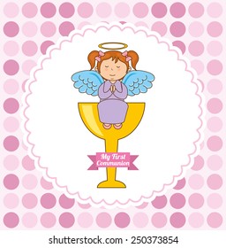 my first communion design, vector illustration eps10 graphic 