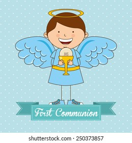 my first communion design, vector illustration eps10 graphic 