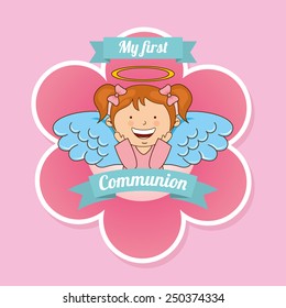 my first communion design, vector illustration eps10 graphic 