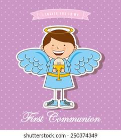 my first communion design, vector illustration eps10 graphic 