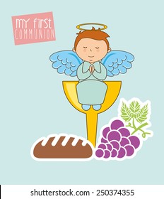 my first communion design, vector illustration eps10 graphic 