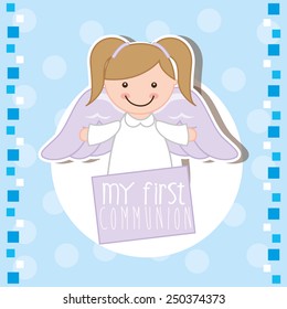 my first communion design, vector illustration eps10 graphic 
