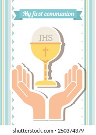 my first communion design, vector illustration eps10 graphic 