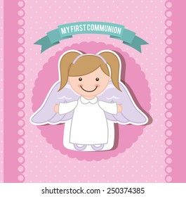 my first communion design, vector illustration eps10 graphic 