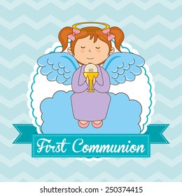 my first communion design, vector illustration eps10 graphic 