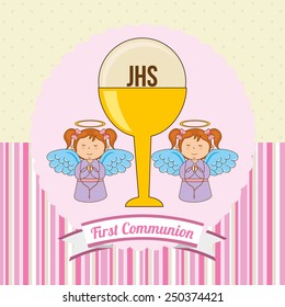 my first communion design, vector illustration eps10 graphic 