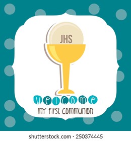 my first communion design, vector illustration eps10 graphic 