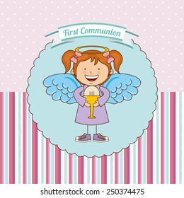 my first communion design, vector illustration eps10 graphic 