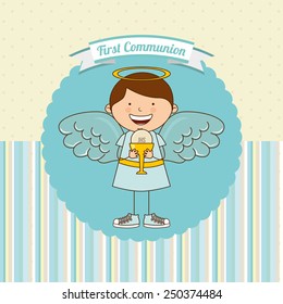 my first communion design, vector illustration eps10 graphic 