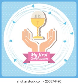 my first communion design, vector illustration eps10 graphic 