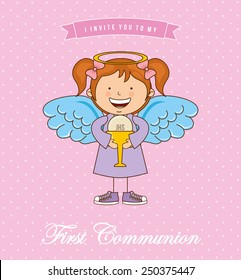 my first communion design, vector illustration eps10 graphic 