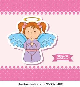 my first communion design, vector illustration eps10 graphic 