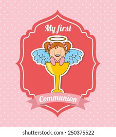 my first communion design, vector illustration eps10 graphic 