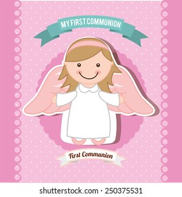 my first communion design, vector illustration eps10 graphic 