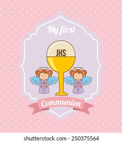 my first communion design, vector illustration eps10 graphic 