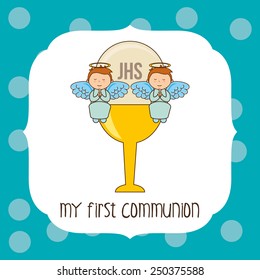 my first communion design, vector illustration eps10 graphic 