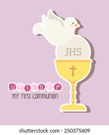 my first communion design, vector illustration eps10 graphic 