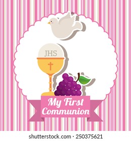 my first communion design, vector illustration eps10 graphic 