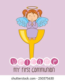 my first communion design, vector illustration eps10 graphic 