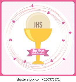 my first communion design, vector illustration eps10 graphic 