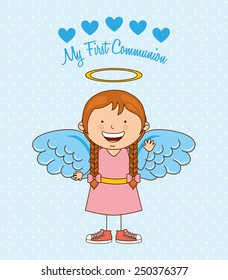 my first communion design, vector illustration eps10 graphic 