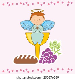 my first communion design, vector illustration eps10 graphic 