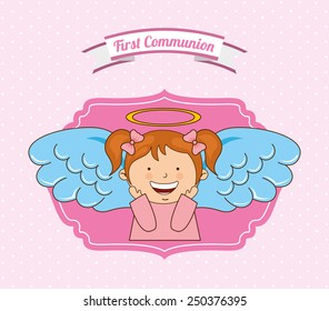 my first communion design, vector illustration eps10 graphic 