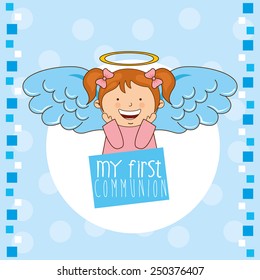my first communion design, vector illustration eps10 graphic 