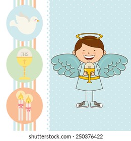 my first communion design, vector illustration eps10 graphic 