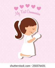 my first communion design, vector illustration eps10 graphic 