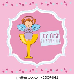 my first communion design, vector illustration eps10 graphic 