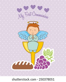 my first communion design, vector illustration eps10 graphic 
