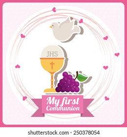 my first communion design, vector illustration eps10 graphic 