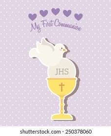 my first communion design, vector illustration eps10 graphic 