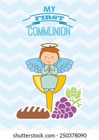my first communion design, vector illustration eps10 graphic 