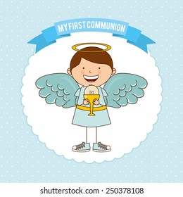 my first communion design, vector illustration eps10 graphic 