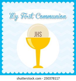 my first communion design, vector illustration eps10 graphic 